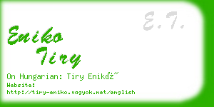 eniko tiry business card